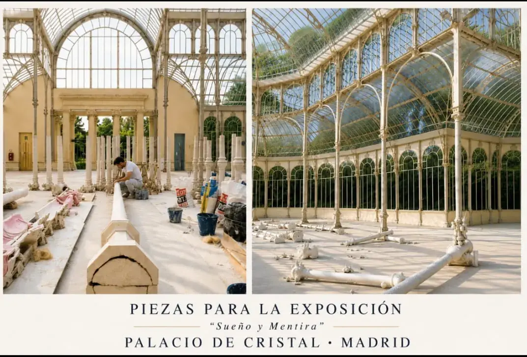 Fabricación e instalación de piezas en el Palacio de Cristal de Madrid