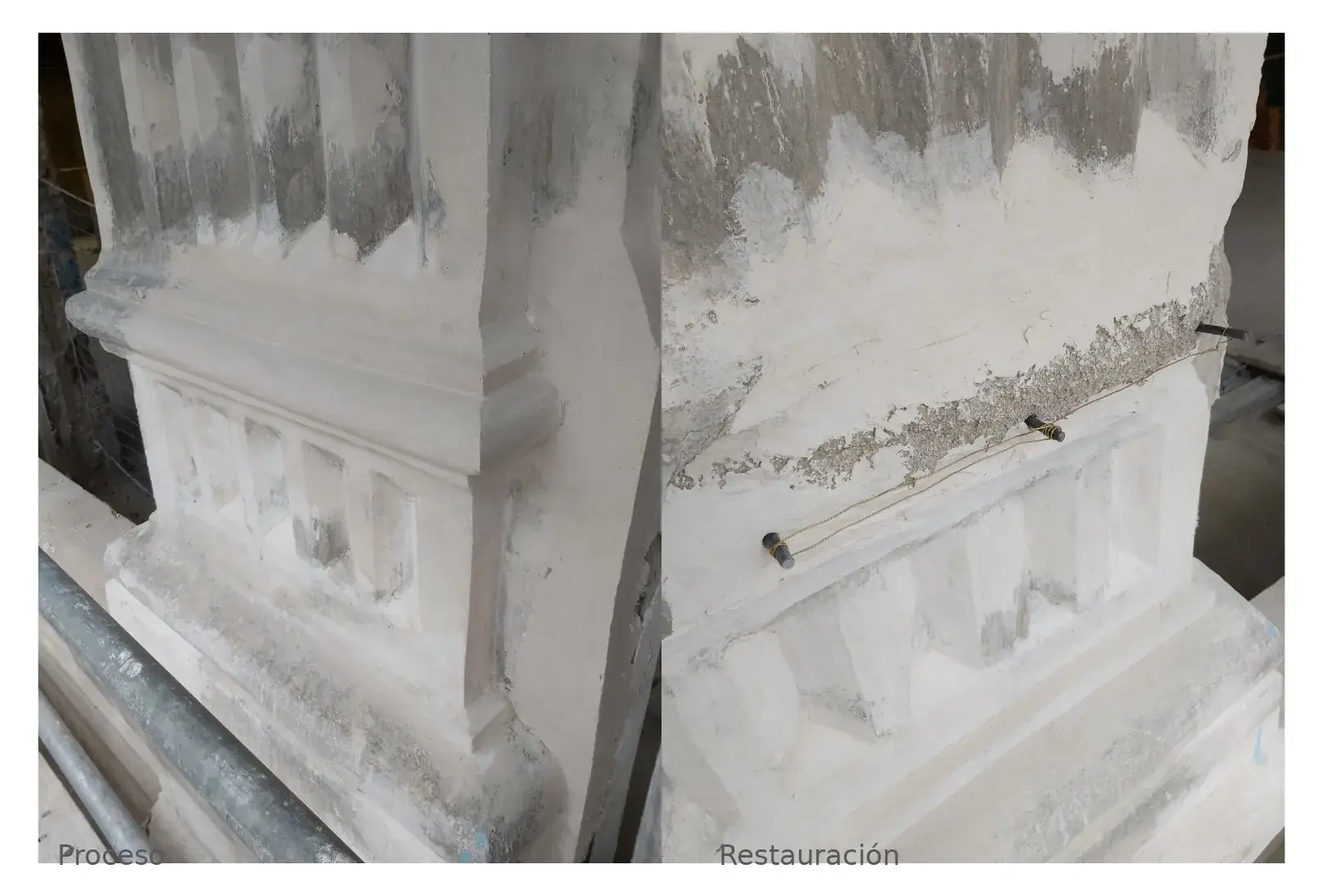 Proceso de recuperación de un elemento ornamental de fachada